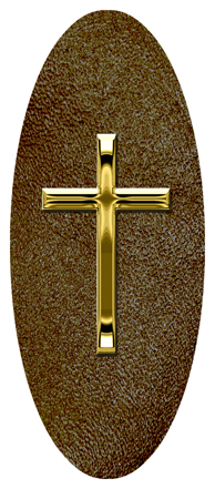 Gold Single Cross Shimmer Brown